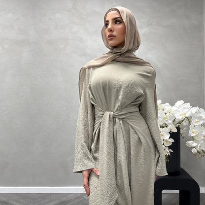 Women's Lace-up Modest Abaya Dress