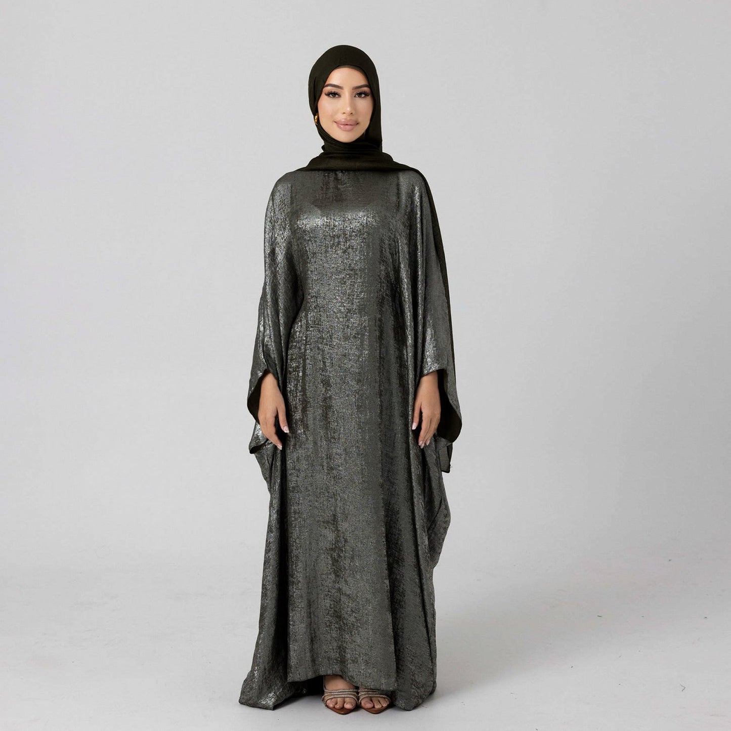 Muslim Solid Color Modest Abaya Dress