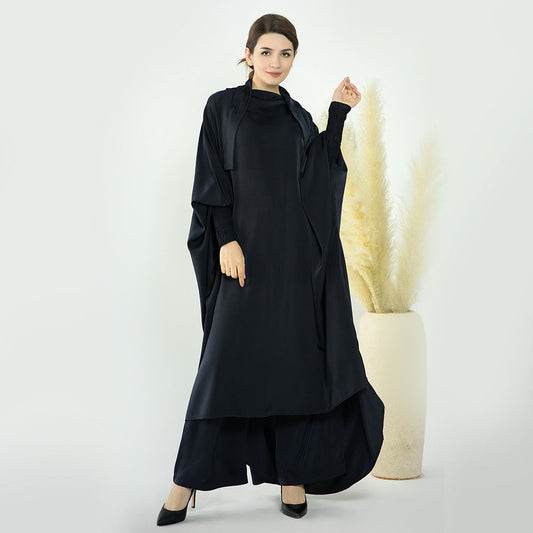 Modest Solid Color Abaya Two-piece Sets