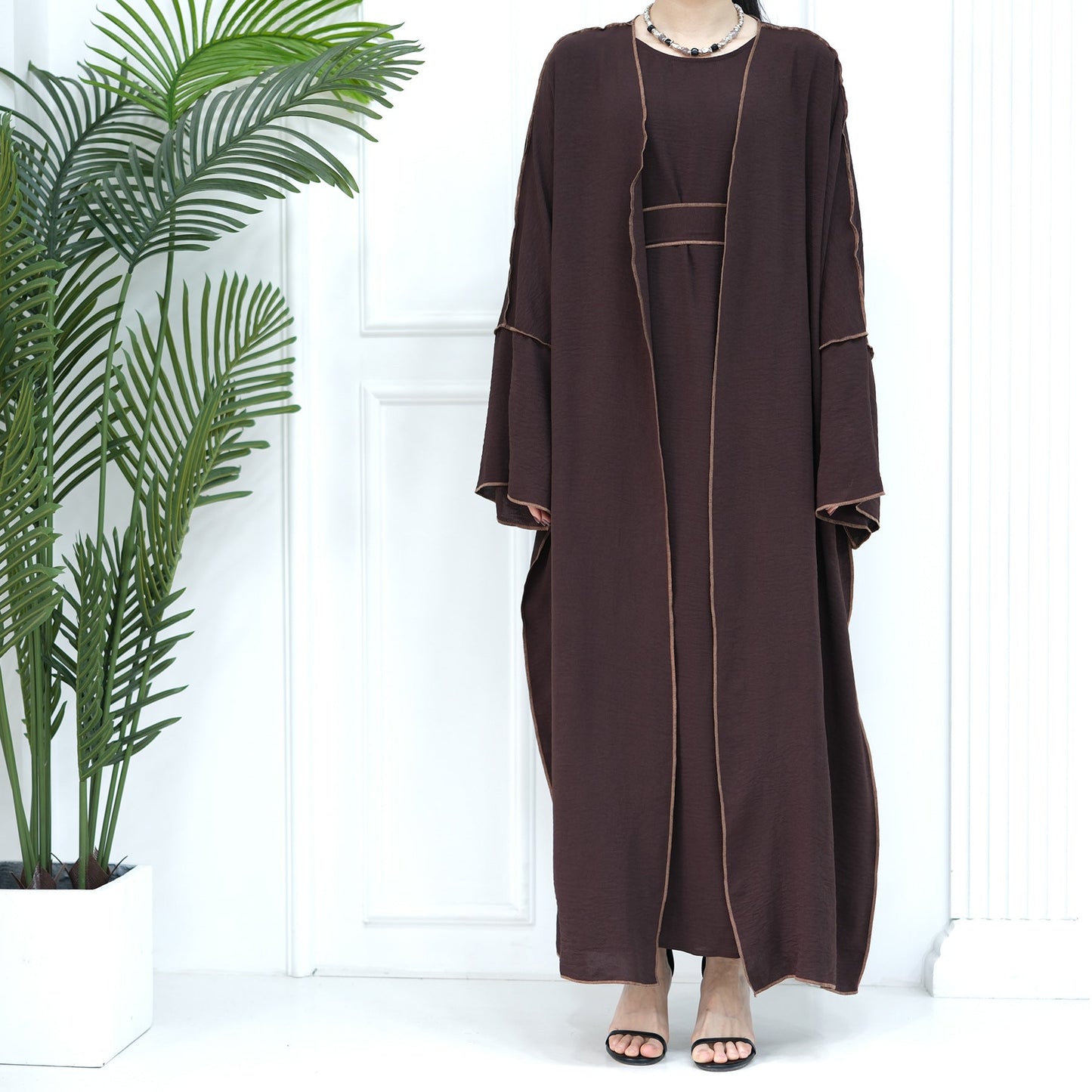 Modest Plain Dress Three-piece Sets