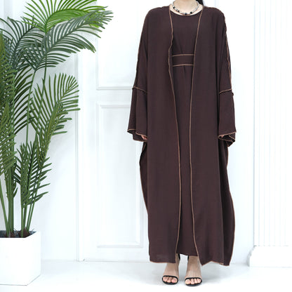 Modest Plain Dress Three-piece Sets