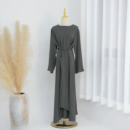 Women's Lace-up Modest Abaya Dress