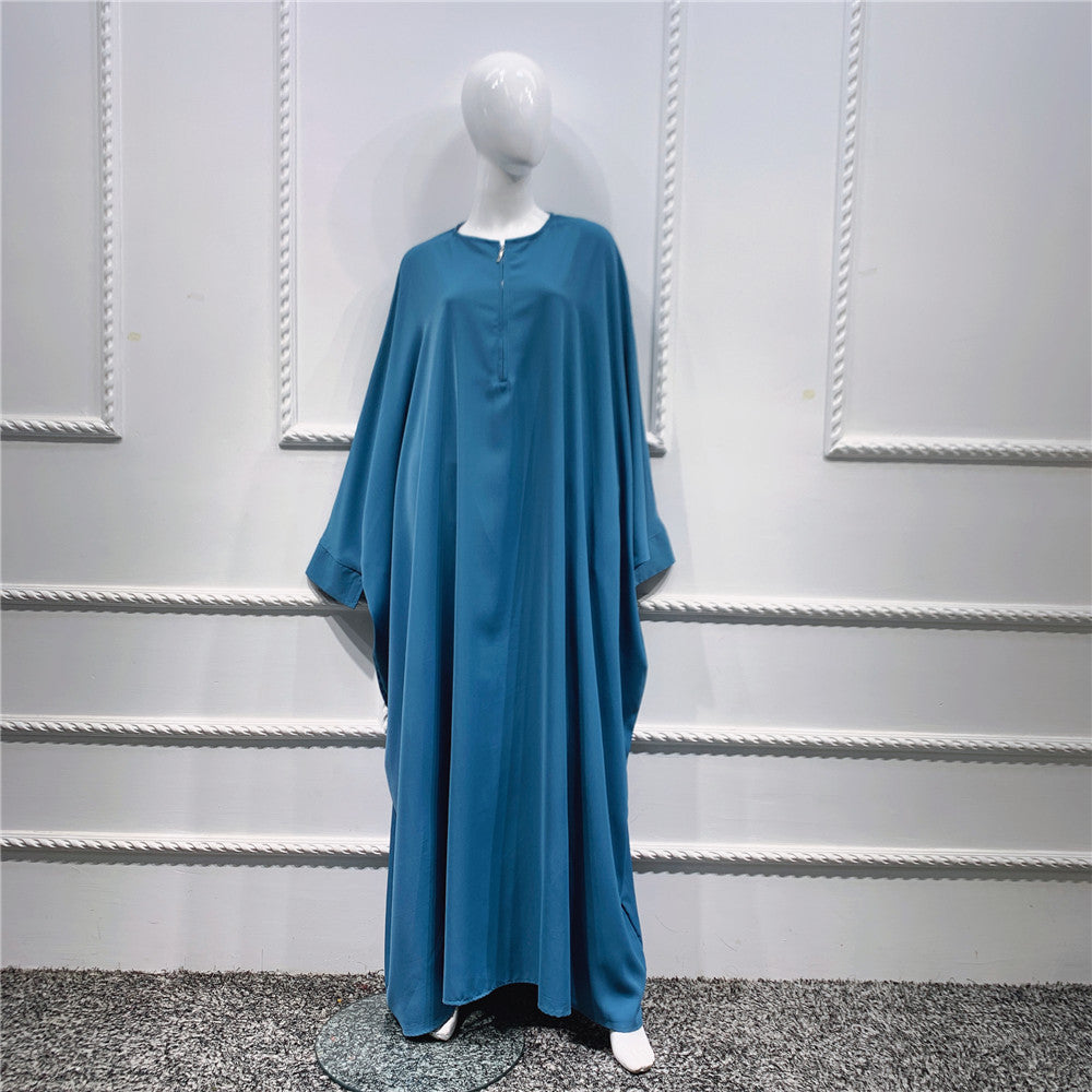 Women's Plain Bat Sleeve Abaya Dress