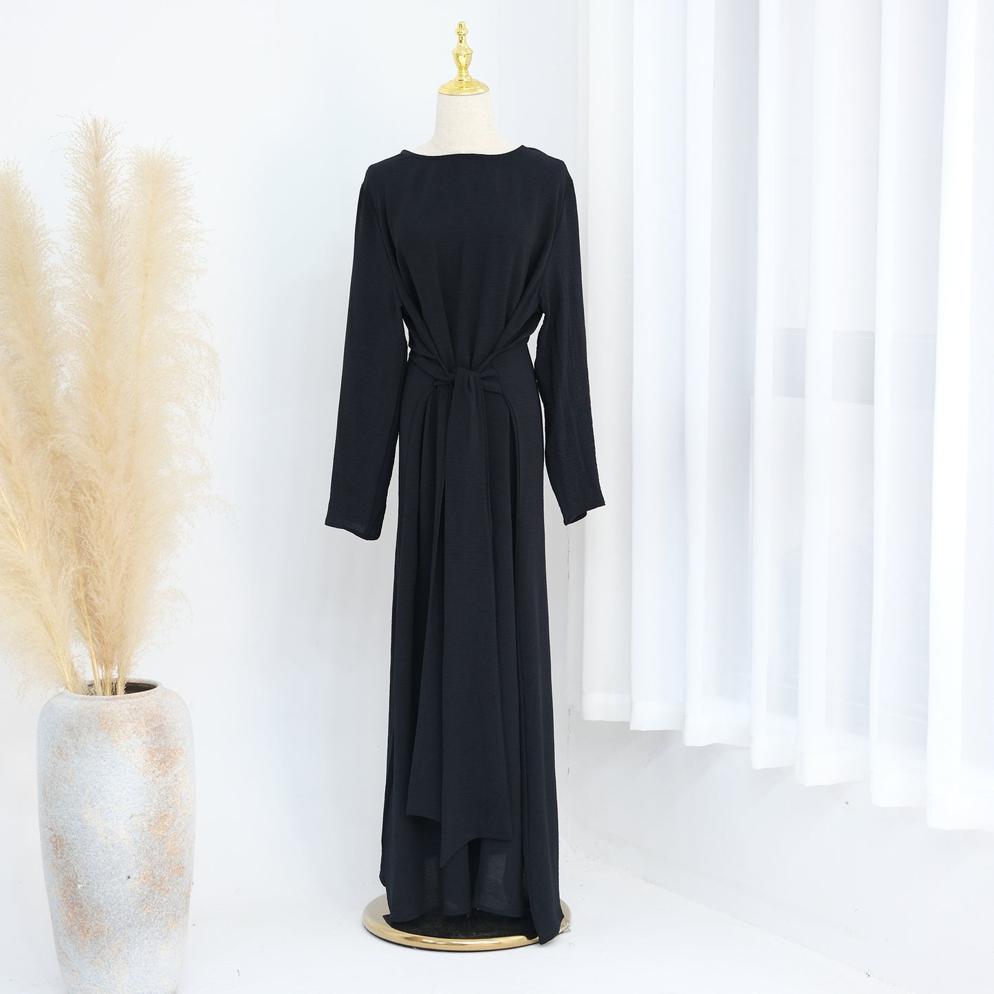 Women's Lace-up Modest Abaya Dress