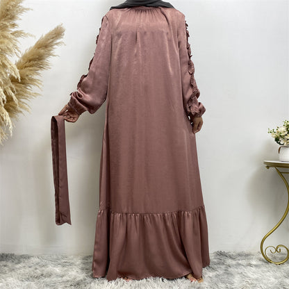 Elegant Modest Pleated Abaya Dress