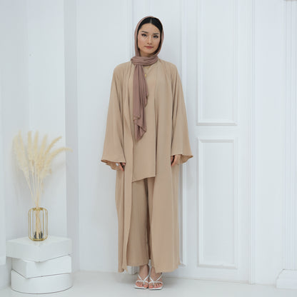 Women's Modest Three-piece Top And Pants Suit