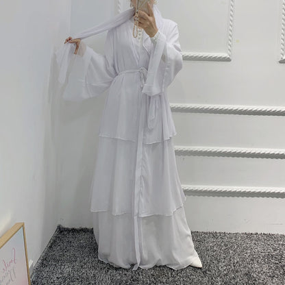 Women's Plain Robe Open Abaya Dress