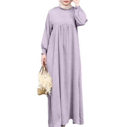 Modest Loose Pullover Casual Maxi Dress