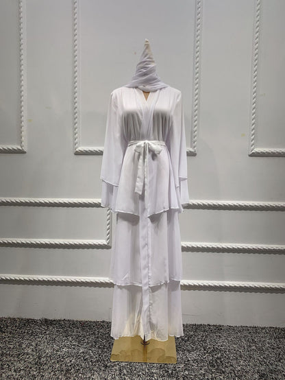 Women's Plain Robe Open Abaya Dress