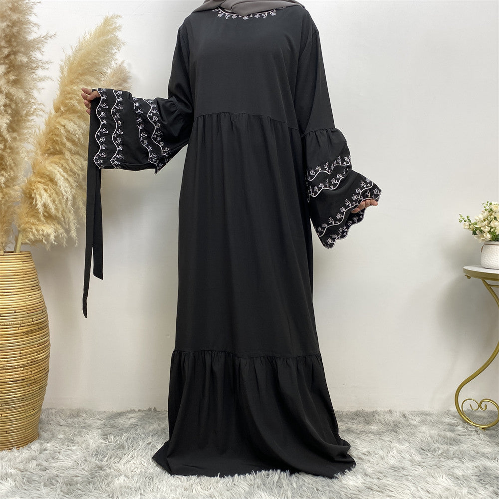 Modest Embroidered Slim Fitting Abaya Dress