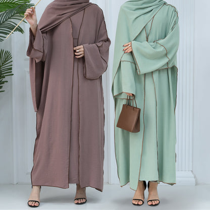 Modest Plain Dress Three-piece Sets