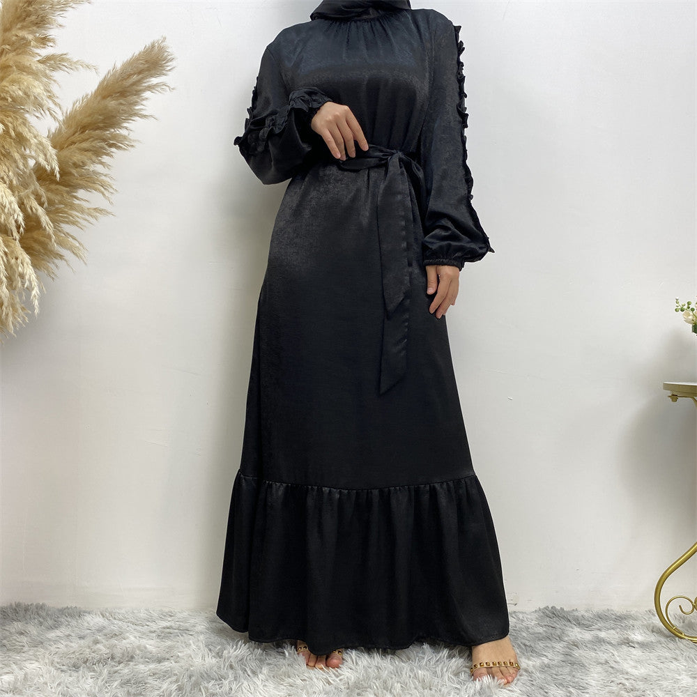 Elegant Modest Pleated Abaya Dress