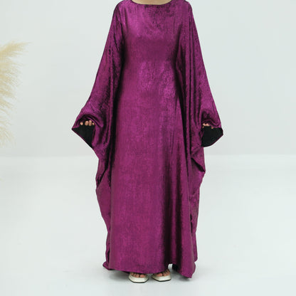 Muslim Solid Color Modest Abaya Dress