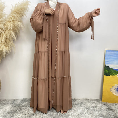 Women's Beaded Chiffon Modest Robe