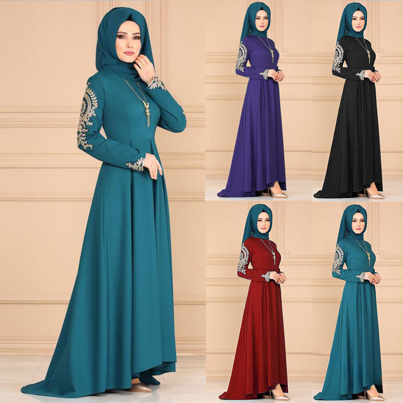 Women's Classical Irregular Swing Abaya Dress