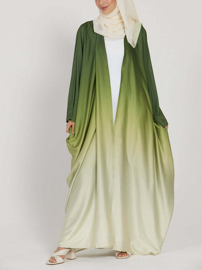 Women's Maxi Gradient Robe Open Abaya