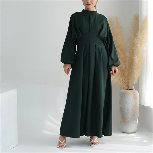 Women's Plain Tunic Sleeve Abaya Dress