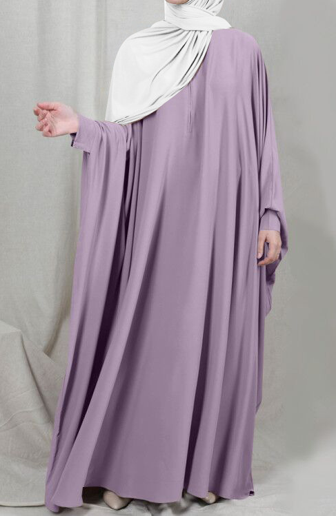 Women's Plain Bat Sleeve Abaya Dress