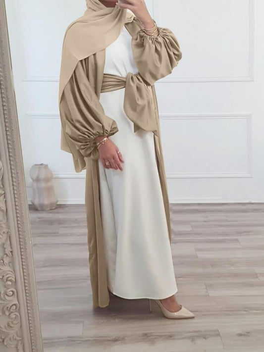 Modest Elegant Robe Open Abaya Dress