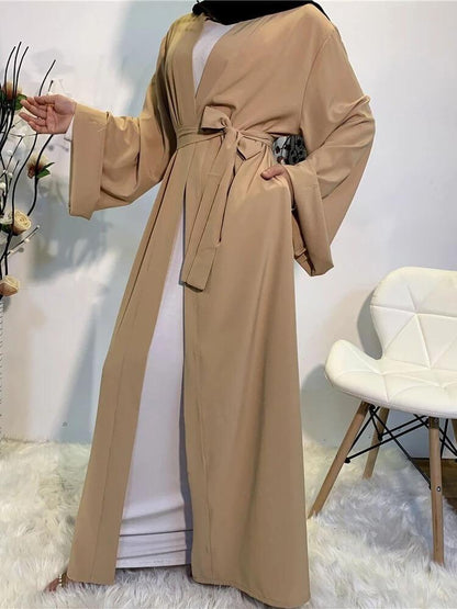 Women's Plain Lace Up Robe