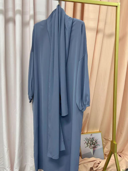 Dubai Turkish Hijab Hoody Abaya Dress