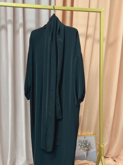 Dubai Turkish Hijab Hoody Abaya Dress